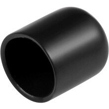 10pcs Rubber End Caps 18mm ID Vinyl Round Tube Bolt Cap Cover Thread Protectors Black