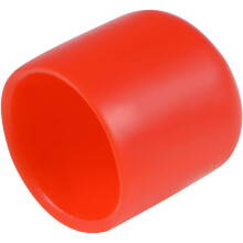 10pcs Rubber End Caps 21mm ID Round End Cap Cover Screw Thread Protectors Red