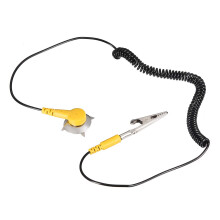 Anti-Static ESD Grounding Cable Coiled Cord, with Alligator Clip Claw and PU Grounding Wire 2pcs
