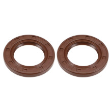 Oil Seal 25mm Inner Dia 40mm OD 5mm Thick Fluorine Rubber Double Lip Seals 2Pcs