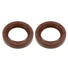 Oil Seal 25mm Inner Dia 37mm OD 7mm Thick Fluorine Rubber Double Lip Seals 2Pcs
