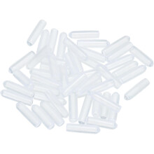50pcs Rubber End Caps 3mm(1/8 inch) ID Vinyl PVC Round Tube Bolt Cap Cover Screw Thread Protectors Clear