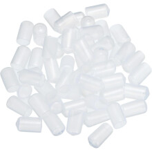 50pcs Rubber End Caps 12mm(1/2") ID Vinyl PVC Round Tube Bolt Cap Cover Screw Thread Protectors Clear, 0.47 inch