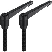 M10 x 70mm Handle Adjustable Clamping Lever Thread Push Button Ratchet Male Threaded Stud Knobs Locking Rotating Screw Handles Quick Release Bolt Blac