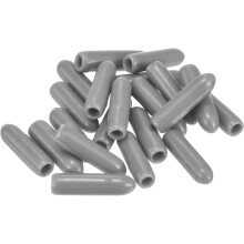 100pcs Rubber End Caps Protective Caps 2.5mm ID Vinyl PVC Round Tube Bolt Cap Cover Screw Thread Protectors Light Grey