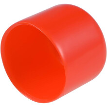10pcs Rubber End Caps 24mm ID Round End Cap Cover Screw Thread Protectors Red