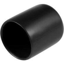 20pcs Rubber End Caps 20mm ID Vinyl Round Tube Bolt Cap Cover Thread Protectors Black
