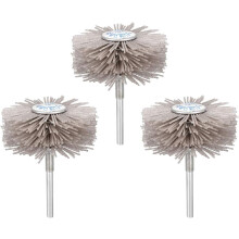 Abrasive Nylon Wheels Brush 80 Grits with 1/4 Inch Shank for Polish Grinder 3pcs