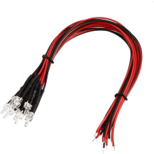 20Pcs 2mm Pre Wired LED, White DC6-12V Diffused Lens, Light Emitting Diodes