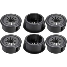 19mm Mounted Dia Cable Hose Snap Bushing Grommet Protector Black 6pcs