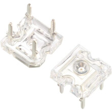 10Pcs Red LED Diode Lights (Super Flux 4 Pins Clear DC2-2.2V) Lighting Bulb Lamps Electronics Components Light Emitting Diodes