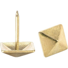 Upholstery Nails Tacks 12mm Square Head 17mm Height Antique Furniture Nails Pins Gold Tone 50 Pcs