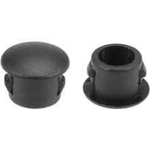 Hole Plugs Black Plastic 6mm Snap in Locking Hole Tube(5.5-6mm) Steel Furniture Fencing Post Pipe Insert End Caps for Fitness Equipment 50 Pcs