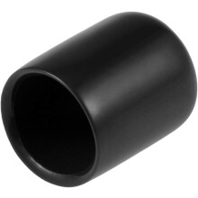 20pcs Rubber End Caps 14mm ID Vinyl Round Tube Bolt Cap Cover Thread Protectors Black
