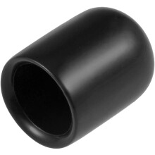 20pcs Rubber End Caps 8.5mm ID Vinyl Round Tube Bolt Cap Cover Thread Protectors Black