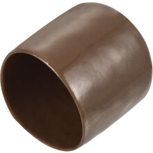 20pcs Rubber End Caps 34mm ID Vinyl PVC Round Tube Bolt Cap Cover Screw Thread Protectors Brown