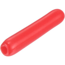 20pcs Rubber End Caps 1.3mm ID Vinyl Round Tube Bolt Cap Cover Thread Protectors Red