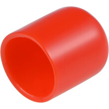 10pcs Rubber End Caps 18mm ID Round End Cap Cover Screw Thread Protectors Red