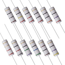 60 Pcs 5W Metal Oxide Film Resistor 18R,20R,22R,24R,56R,75R,82R,100R Ohm +/-5%