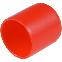 10pcs Rubber End Caps 27mm ID Round End Cap Cover Screw Thread Protectors Red