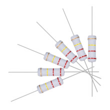 30Pcs 220K Ohm Resistor, 2W 5% Tolerance Metal Oxide Film Resistors, Axial Lead, Flame Proof for DIY Electronic Projects and Experiments