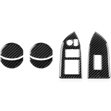 Car Carbon Fiber Air Outlet Conditioning Vent Covers for BRZ 86 2013-2020 & Window Lift Button Cover Trim