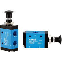 Pneumatic Solenoid Valve, 2 Position 3 Way G1/4 Aluminum Alloy Air Hand Lever Operated Manual Control Push-pull Direct Acting Type 2pcs