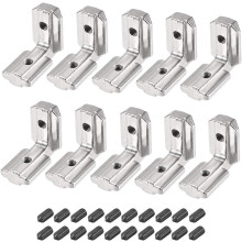 Interior Joint Bracket, Inside Corner Connector 4040 Series with Screws for Aluminum Extrusion Profile, 10 Pcs