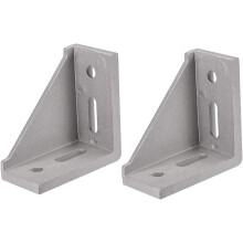 Inside Corner Bracket Gusset, 80mm x 80mm for 4040 Series Aluminum Extrusion Profile, 2 Pcs (Silver)