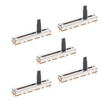 5pcs Fader Variable Resistors Mixer 45mm Straight Slide Potentiometer B100K Ohm Linear Potentiometers for Dimming Tuning
