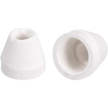 100pcs Ceramic Electrical Insulator, 4mm Dia Tapered Porcelain Tube Ceramic Beads, High Temperature Max 1000C for Oven