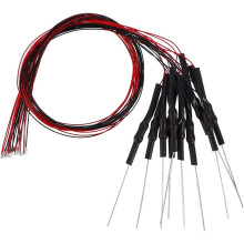 10pcs Prewired 0603 Emerald-Green Surface Mounted Devices LED Light Emitting Diode - DC 6-18V Micro Wired Soldered Mini LED Lights with Resistor