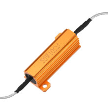 Aluminum Case Resistor 50W 10 Ohm Extension Wires Wirewound for LED Replacement Converter 50W10RJ