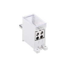 1 Inlet 4 Outlet DIN Rail Terminal Blocks 690V 125A Max Input Distribution Block for Circuit Breaker