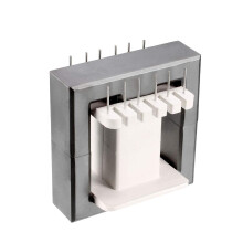 EE65A 6 with 6pin Transformer Bobbin PC40 Ferrite Core Vertical 2 Ferrite Halves and 1 Bobbin