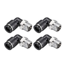 Push to Connect Tube Fitting Male Elbow 8mm Tube OD x 1/4NPT Thread Pneumatic Air Push Fit Lock Fitting 4pcs