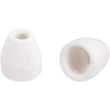 400pcs Ceramic Electrical Insulator, 2mm Dia Tapered Porcelain Tube Ceramic Beads, High Temperature Max 1000C for Oven