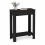 (1 Drawer, Black) Hallway Console Table with USB Ports and Shelf 1