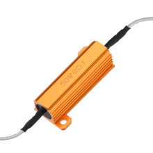 Aluminum Case Resistor 50W 8 Ohm Extension Wires Wirewound for LED Replacement Converter 50W8RJ
