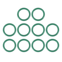 Fluorine Rubber O-Rings, 25mm OD 18mm ID 3.5mm Width FKM Seal Gasket for Machinery Plumbing, Green, Pack of 10