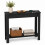 (High Front, Black) Hallway Console Table with USB Ports and Shelf 1