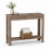 (2 Drawer, Dark Oak) Hallway Console Table with USB Ports and Shelf 1