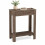 (1 Drawer, Dark Oak) Hallway Console Table with USB Ports and Shelf 1