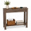(High Front, Dark Oak) Hallway Console Table with USB Ports and Shelf 1