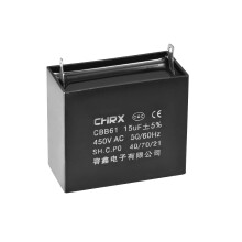 Ceiling Fan Capacitor CBB61 15uF 450V AC Single Insert Metalized Polypropylene Film Capacitors 58x28x50mm for Water Pump Motor Generator