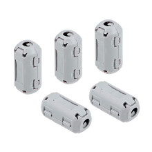 3.5mm Ferrite Cores Ring Clip-On RFI EMI Noise Suppression Filter Cable Clip, Grey 5pcs