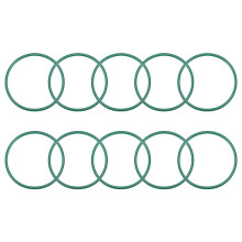 Fluorine Rubber O-Rings, 67mm OD 60.8mm ID 3.1mm Width FKM Seal Gasket for Machinery Plumbing, Green, Pack of 10