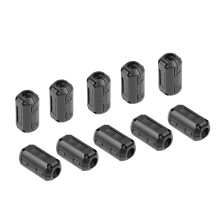 7-9mm Ferrite Cores Ring Clip-On RFI EMI Noise Suppression Filter Cable Clip, Black 10pcs