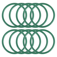 Fluorine Rubber O-Rings, 53mm OD 46mm ID 3.5mm Width FKM Seal Gasket for Machinery Plumbing, Green, Pack of 10