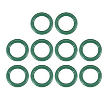 Fluorine Rubber O-Rings, 21mm OD 14mm ID 3.5mm Width FKM Seal Gasket for Machinery Plumbing, Green, Pack of 10